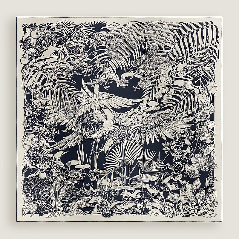 Flamingo Party Tattoo shawl 140 | Hermès USA